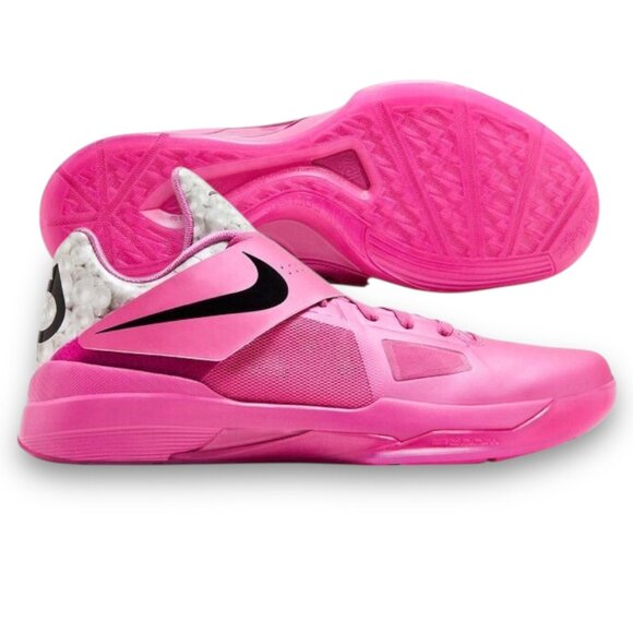 Nike Zoom KD IV 'Aunt Pearl' Breast Cancer Pink Men Basketball Size 7.5 Women 9